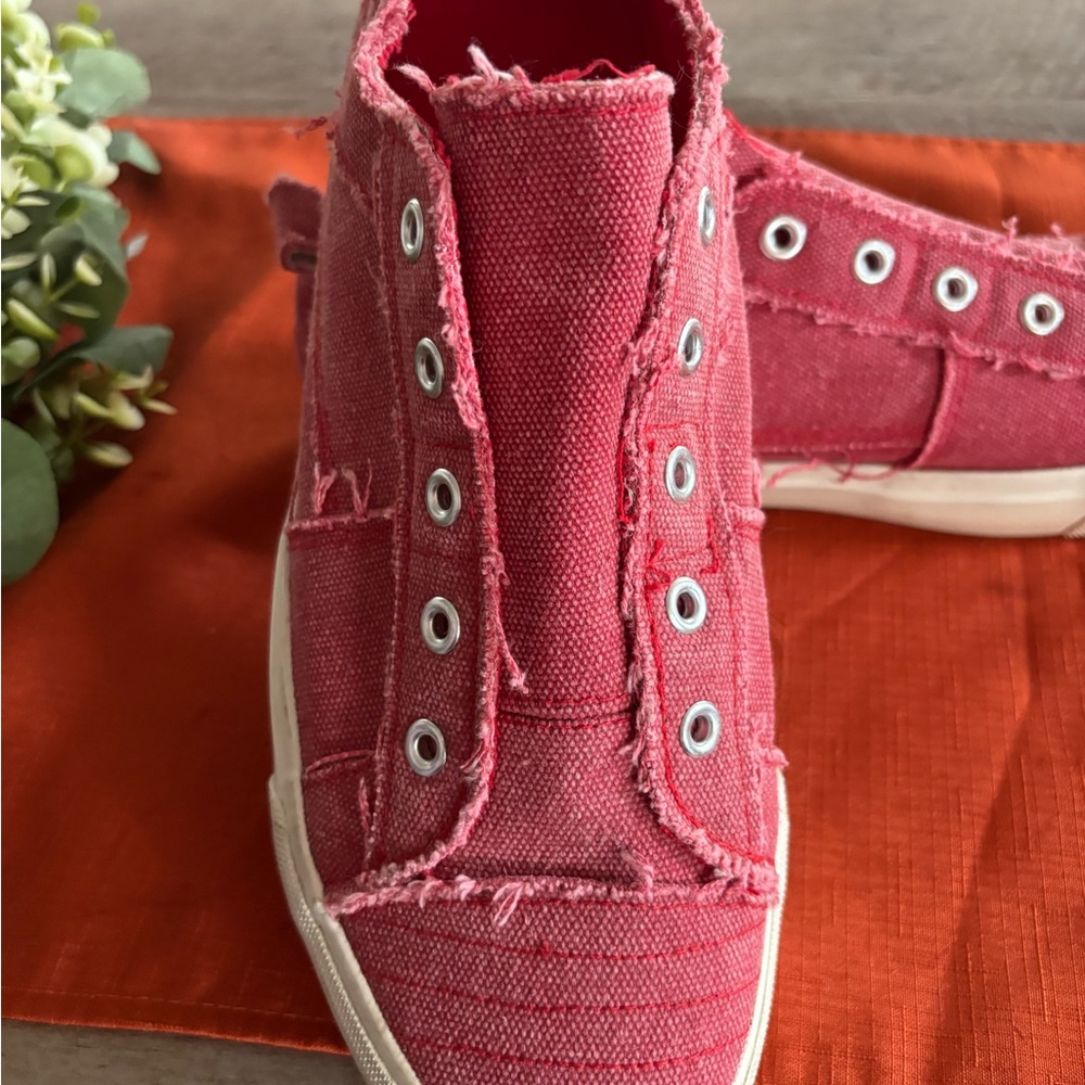 Corkys Vibrant Red Canvas Slip-Ons - Picture 3 of 5